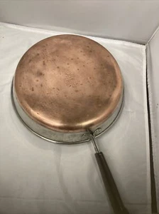 Revere Ware Copper Bottom 10" Frying Pan Skillet With Lid Clinton Ill. - Picture 1 of 9