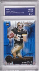 DREW BREES ROOKIE CARD 2001 Quantum Leaf RARE $$ GEM MINT 10 Football SAINTS RC - Picture 1 of 1