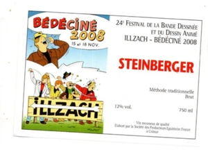 Etiquette vin mousseux Steinberger. TIBET. ILLZACH 2008. Etat neuf (CLA115) - Picture 1 of 1