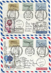 1968 BALLON-POST- 5 SUPER-EXEMPLARE- ÜBERREICH GESTEMPELT-VERSANDT NACH CANADA - Bild 1 von 3