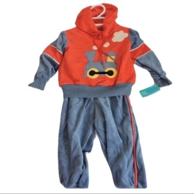 JCPenney Bebé Niños Traje de Tren Sudadera con Capucha De Colección Años 80 Sudadera Pantalones Invierno 12M Foto 1 de 4