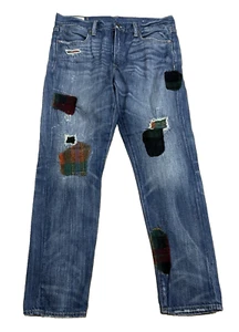 Polo Ralph Lauren Jeans Womens Size 28 Astor Slim Boyfriend Patchwork Distressed - Picture 1 of 20