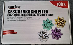Schleifen Geschenk Verpackung Bastelmaterial 100 St. Durchmesser ca. 4,8 cm - Bild 1 von 2