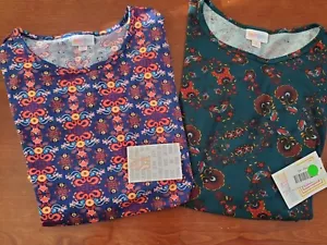 Lote (2) CAMISAS LULAROE vintage retiradas Irma talla XS retro geométricas NUEVAS NUEVAS CON ETIQUETAS - Imagen 1 de 11