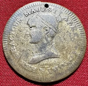 1838 Queen Victoria Coronation Brass Medal - 3.5g 24mm - Rare Find - Picture 1 of 4