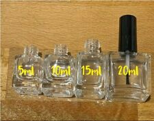 10X - 15/20ml Empty Nail Polish Bottle with Brush - Glass Tube Bottle Container
