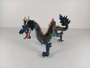 Figura Drago Imperatore Corna Blu Plastoy - Foto 1 di 7