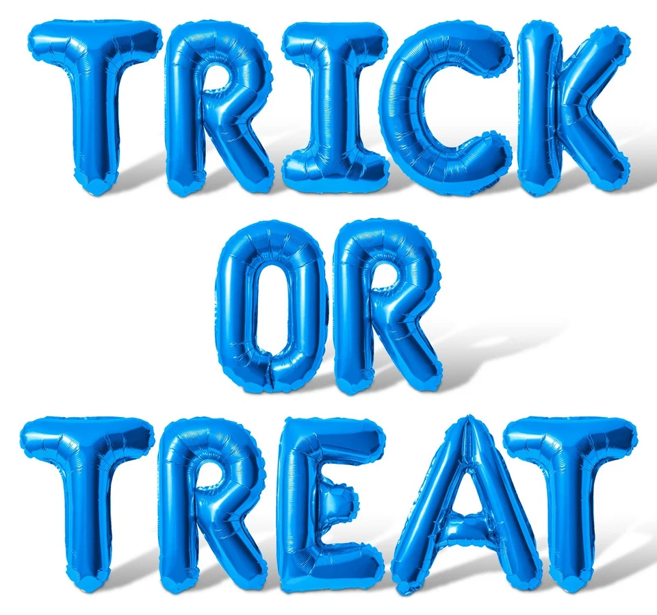 Banner Globo Letra TRUCO O TRATO - Opción 10 Colores - Decoración Fiesta Halloween Foto 1 de 4