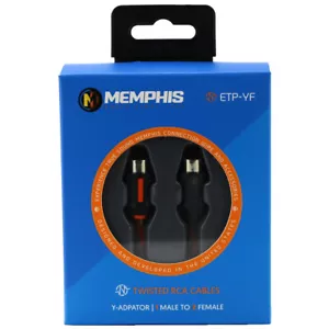 Memphis Audio ETP-YF 1 Stecker auf 2 Buchsen Y-Adapterkabel RCA Kabel NEU - Bild 1 von 1