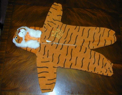 HALLOWEEN COSTUME Tiger Body Suit Orange Black Fur Soft Cute Warm Quality Zipper - Image 1 of 4