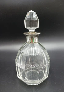 Antike Glaskaraffe mit Stöpsel, versilberte Montur, 700 ml, Höhe ca. 21 cm - Bild 1 von 12
