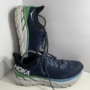 HOKA One One Clifton 7 Moonlit Ocean Navy Blue Running Shoe Mens 12 1110508 Moan - Picture 1 of 14