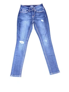 Time and Tru Jeans Damen 4 Blau Skinny Distressed Stretch Denim Medium Wash - Bild 1 von 8