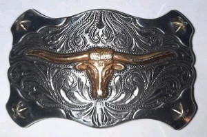 Tony Lama Kids LONG HORN LITTLE TEXAS Western Belt Buckle ONLY - Picture 1 of 4