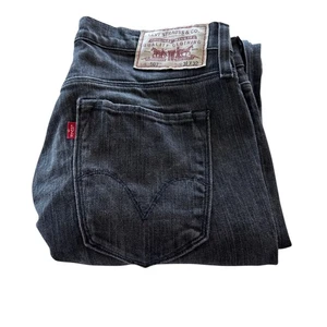 Pantalones de mezclilla ajustados Levi's 507 corte bota para hombre 31x32 gris elástico medidas 31 X 30 - Imagen 1 de 12