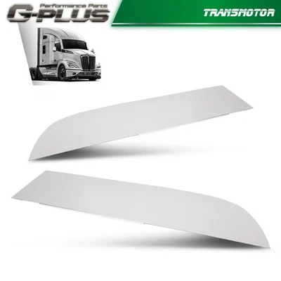 2 peças de aço inoxidável 8" acabamento de janela cortado adequado para 2013+ Kenworth T680/T880 - Imagem 1 de 4