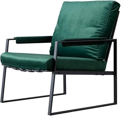 Modern Accent Chair Single Sofa Chair Velvet Armchair Kitchen Living Room Chair - Image 1 of 4