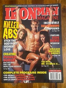 IRONMAN bodybuilding muscle magazine MIKE O'HEARN 2-99 - Picture 1 of 5