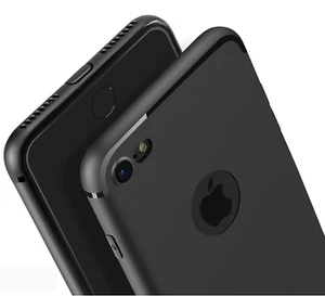 Cover per iPhone 7 8 Morbida Nera Originale Silicone Custodia Gel TPU SLIM Apple - Foto 1 di 17