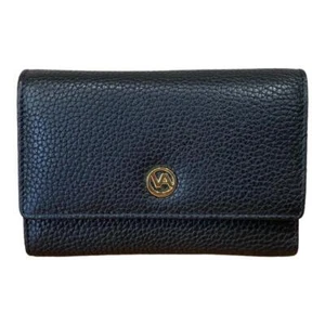 PORTAFOGLI DONNA Made in Italy GENUINE LEATHER Vera Pelle Medio 10 CARD nero P11 - Imagen 1 de 7