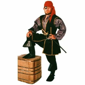 Pirate Buccaneer Vest Men's Halloween Fantasy Cosplay Costume Vest - Picture 1 of 8