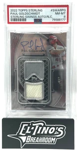 PAUL GOLDSCHMIDT 2022 Topps Auto Sterling Dual Relic 20/25 #SWARPG PSA 8 - Foto 1 di 2