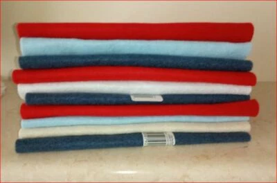 Felt Squares Art Sewing 10 piece Rainbow by Kunin 11.3/4" x 9.1/4" ~ 30cm x 23.5 - Image 1 of 3