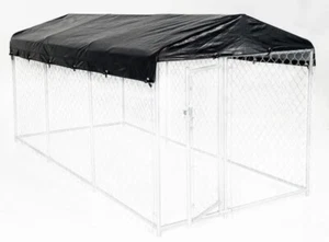 Kennel Frame and Cover Set for 28 mm Kennel Powder Coated Frame 5 ft.W x 15 ft.L - Picture 1 of 3