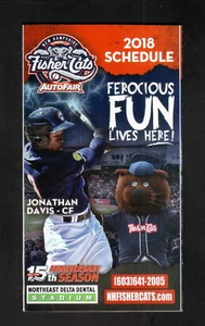 New Hampshire Fisher Cats Jonathan Davis 2018 calendario de bolsillo Dunkin Donuts - Imagen 1 de 2