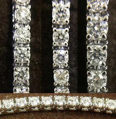 Brazalete Tenis Roberto Coin 3CT Diamante Oro Blanco 18K Mujer Dama ITALIA Foto 1 de 4