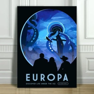 COOL NASA TRAVEL CANVAS ART PRINT POSTER - Europa - Space Travel - 36x24" - Picture 1 of 1