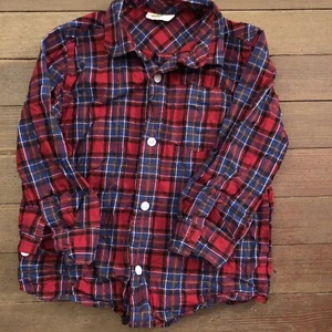 Crazy 8 Red Plaid Dress Shirt Boy 3T - Picture 1 of 1
