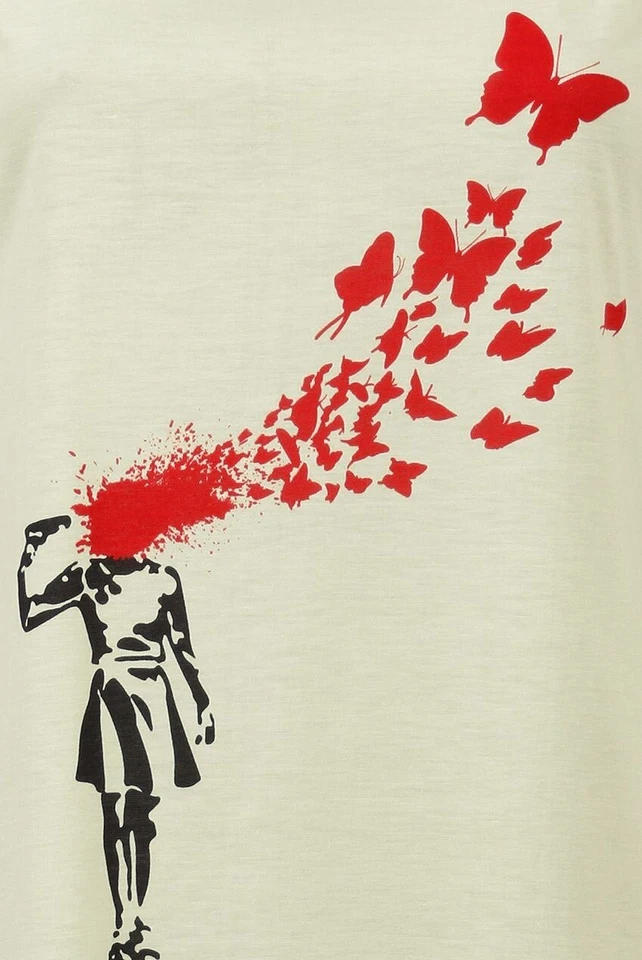 Banksy Butterfly Apocalypse Graffiti Street Art -  8x10 PREMIUM PRINT - Image 1 of 1