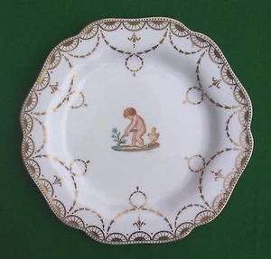 8.5" WEDGWOOD CABINET PLATE - J. THORLEY - MARSHALL FIELD & CO. CHICAGO. - Picture 1 of 10