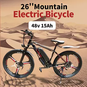 26" Mountain eBike 48V 15Ah High-Speed Electric Bicycle w LCD Magnesium Alloy - Picture 1 of 5