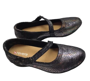 Revere Shoes Mary Janes Bonn Snake Python 7M Adjustable - Picture 1 of 12