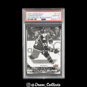 2022 Upper Deck Ud Canvas #C118 Carson Meyer Ud Canvas - Bianco e nero - Foto 1 di 2
