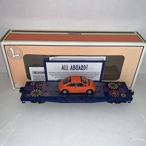 Lionel Train 1996 Flatcar With Die Cast Volkswagen Bug Train Car 6-19444 RARE - Picture 1 of 7