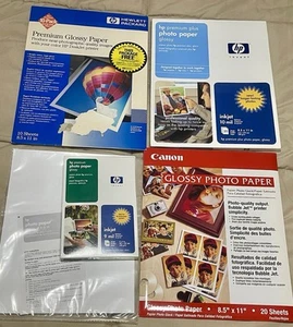 Zestaw 65 arkuszy błyszczącego papieru fotograficznego - HP i Canon (40) 8,5 x 11" i (25) 4 x 6" - Zdjęcie 1 z 6