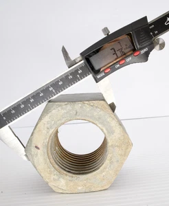 LARGE 4-Pound Galvanized Hex Nut - Paper Weight? Steampunk? - Picture 1 of 6