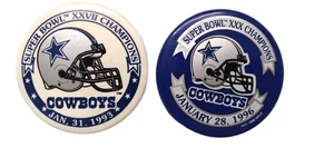 Vintage 1993 & 1996 Dallas Cowboys Super Bowl Champions Kühlschrankmagnete - Bild 1 von 2
