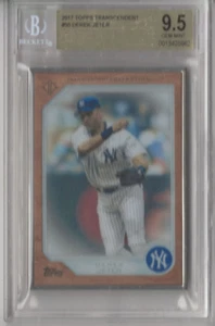 2017 TOPPS TRANSCENDENT COLLECTION ICONS DEREK JETER #50 BGS 9.5 GEM MINT 83/87 - Picture 1 of 2