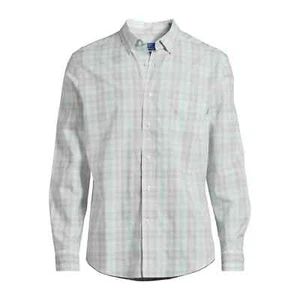 Camisa George Para Hombre TALLA XL 46-48 Manga Larga Popelina Abotonada Gris A Cuadros Nueva Con Etiquetas - Imagen 1 de 5