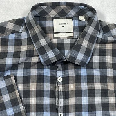 Camisa de vestir Billy Reid para hombre talla XXL gris abotonada manga larga hecha en Italia Foto 1 de 4