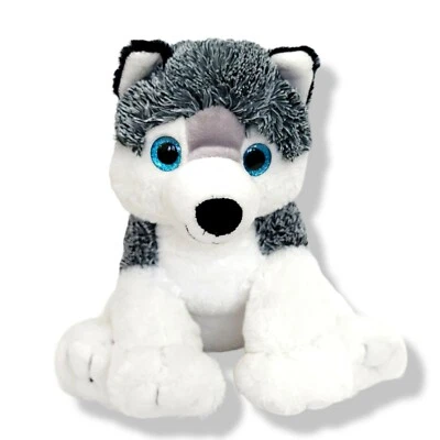 Husky Puppy Plush The Bear Factory Stuffed Animal Gray White 13" - Image 1 of 4