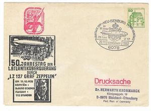 Germany: 1982; cover 50 years Graf Zeppelin, internal post, and rocket, EBA010 - Picture 1 of 2