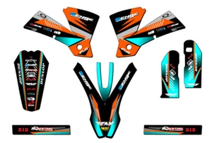 2003 EXC SURGE Orange Senge Graphics Kit Compatible with KTM - Foto 1 di 10