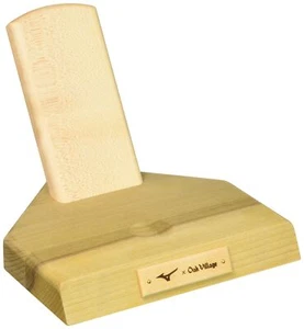 MIZUNO Baseball Glove Stand Made by Bat Wood Material Base type 1GJYV11000 NEW - Picture 1 of 2