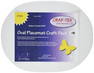 Bosal Placemat Craft Pack Oval Notion, White - Picture 1 of 2