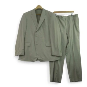 Aquascutum Men's 2Piece Wool Suit Jacket 48R Trousers 42R In Stone/ Beige Colour - Picture 1 of 24